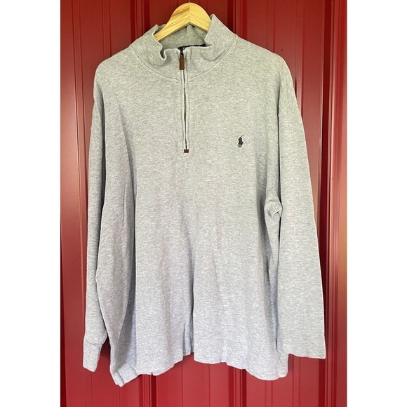 Polo Ralph Lauren Sweater 1/4 Zip Pullover Mock Neck Golf Casual Mens 2XB - Picture 1 of 7